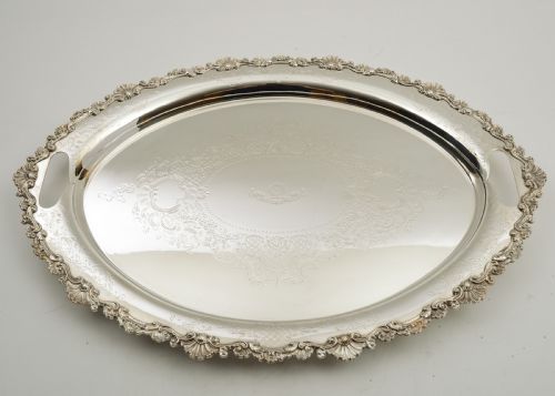 Lovely Victorian Irish Silver Plated Tray  - Circa 1880