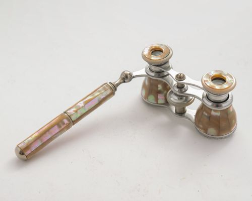 fig 1. Lovely Pair Mother of Pearl  Opera Glasses - circa 1920