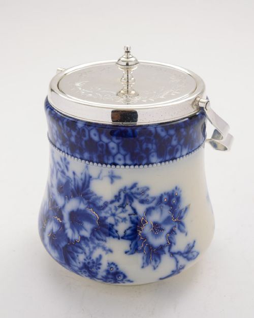 fig 1. Lovely Victorian China Biscuit Barrel - 1895