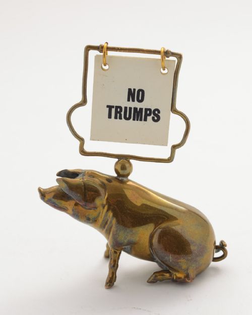 Unusual Brass Pig Trump Marker - Circa 1930