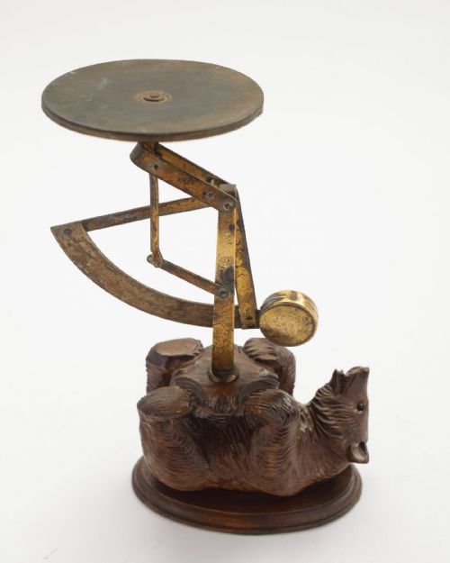 Unusual Black Forest Bear Postal Scales - Circa 1900