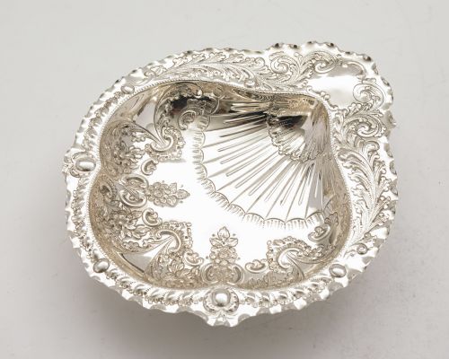 Beautiful Victorian Silver Plated Embossed Serving Dish - Circa 1890