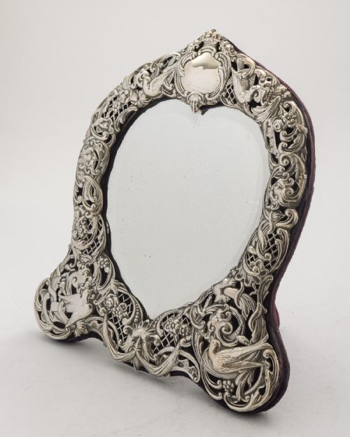 fig 1. Stunning Victorian Silver Mirror - London 1897