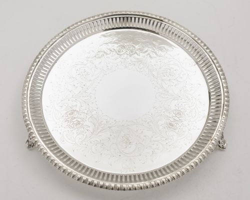 Gorgeous Victorian Silver Plated Salver/tray - Circa 1880