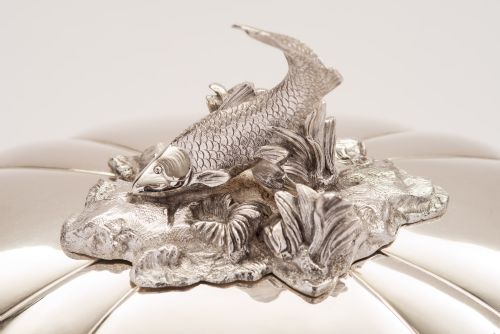 fig 1. Fabulous Victorian Silver Plated Food Cover - circa 1840