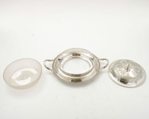 fig 1. Fabulous Victorian Silver Butter Dish - London 1884