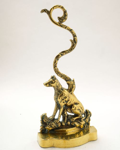 Fabulous Victorian Brass Door Stop/porter - Circa 1870