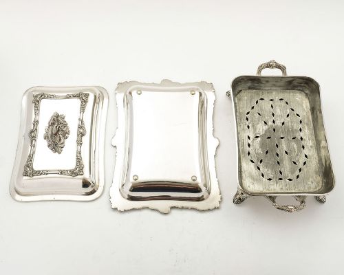 fig 1. Gorgeous Grand Victorian Silver Plated Serving Dish - circa 1840