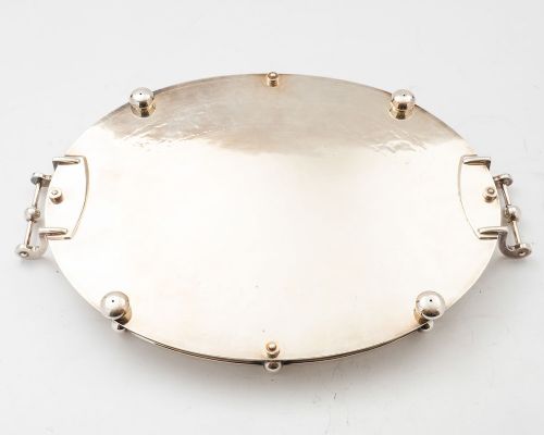 fig 1. Gorgeous Victorian Christopher Dresser Style Silver Plated  Gallery  Tray - circa 1890