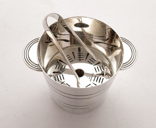 fig 1. Lovely Art Deco Silver Plated Ice Bucket - circa 1930