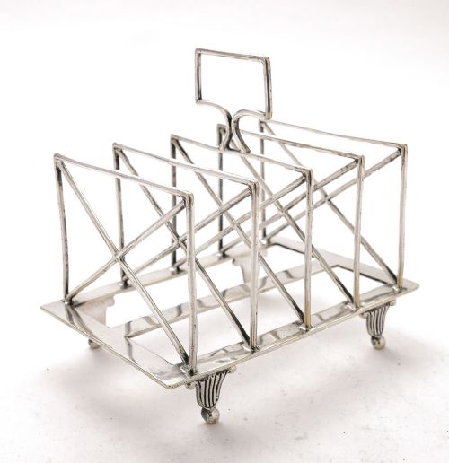 A Unusual  Edwardian Silver Plated Toast Letter/rack - Circa 1905