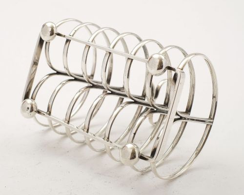 fig 1. Lovely Edwardian Silver Toast Rack - Chester 1908