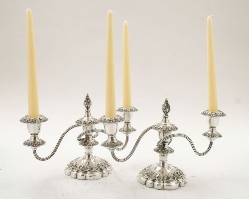 Lovely Pair Edwardian Low Candelabra  Circa 1905