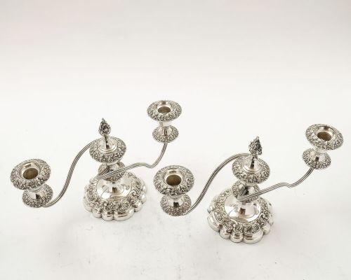 fig 1. Lovely Pair Edwardian Low Candelabra circa 1905