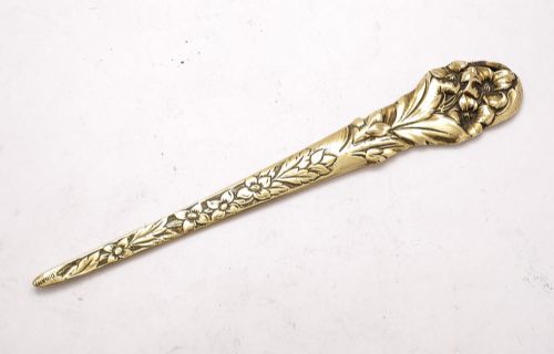 Nice French Brass Paper Knife/letter Opener - Circa 1900