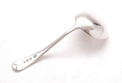 fig 1. Splendid Silver Cream Ladle by A E Jones - Birmingham 1928