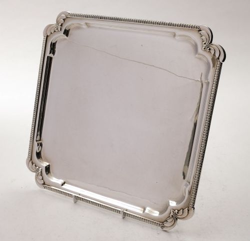 Lovely Art Deco Silver Plated Salver/tray - Circa 1930