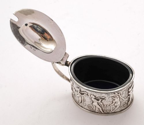 fig 1. Beautiful Victorian Silver Mustard Pot - Birmingham 1896