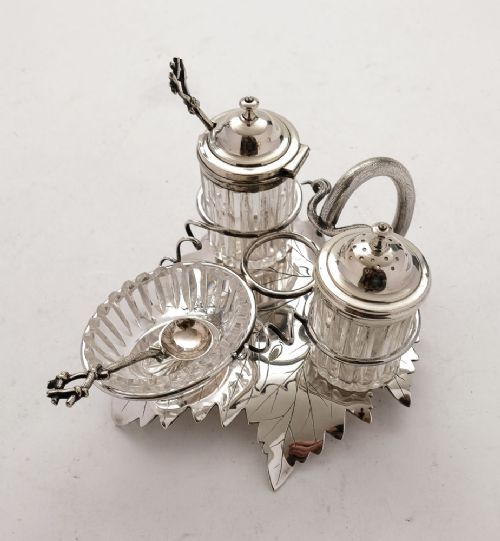 Gorgeous Victorian Silver Plated 'Novelty' Cruet - Circa 1890
