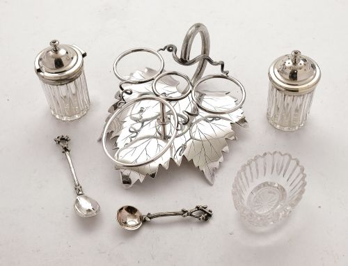 fig 1. Gorgeous Victorian Silver Plated 'Novelty' Cruet - circa 1890