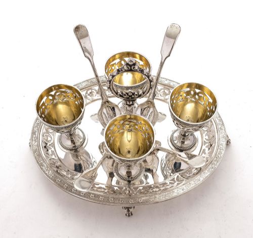 Gorgeous  Elkington George V Silver Plated Egg Cruet - 1914