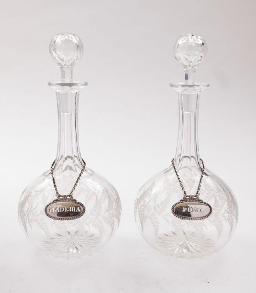 Lovely Pair Victorian Decanters - Circa 1890