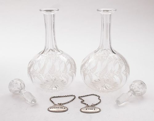 fig 1. Lovely Pair Victorian Decanters - circa 1890