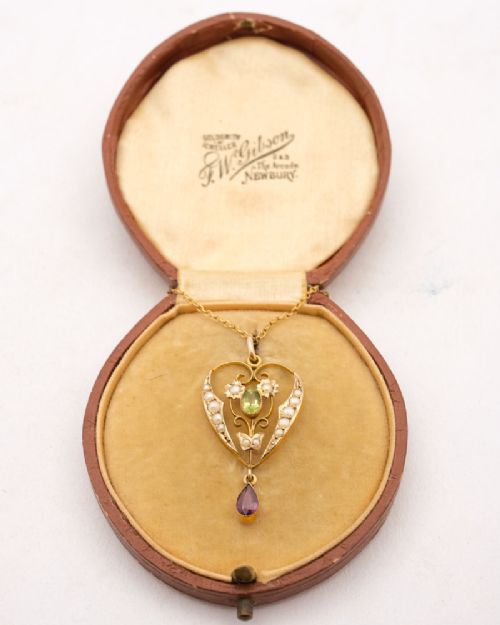 Fabulous  Gold Suffragette Pendant on Gold Chain - Circa 1910