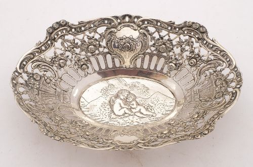 Lovely 800 Silver German Basket - Circa 1900