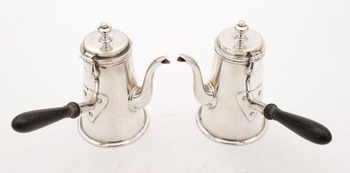fig 1. Nice Pair Cafe au Lait Pots - circa 1920