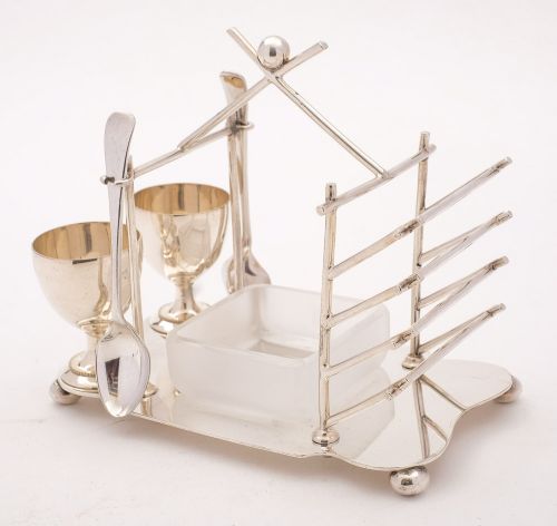 Nice Victorian  Christopher Dresser Style Breakfast Cruet - 1884