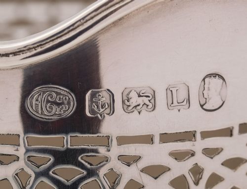 fig 1. Fabulous Silver Bottle Holder, Birmingham 1935