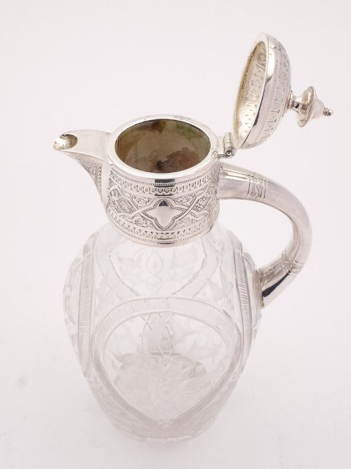 fig 1. Fabulous Victorian Silver Plated Claret Jug, Circa 1880