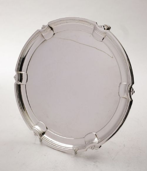 Nice Art Deco Silver Plated Salver/tray, Circa 1930