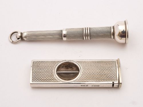 Good Silver Cigar Cutter & Piercer, Birmingham 1962