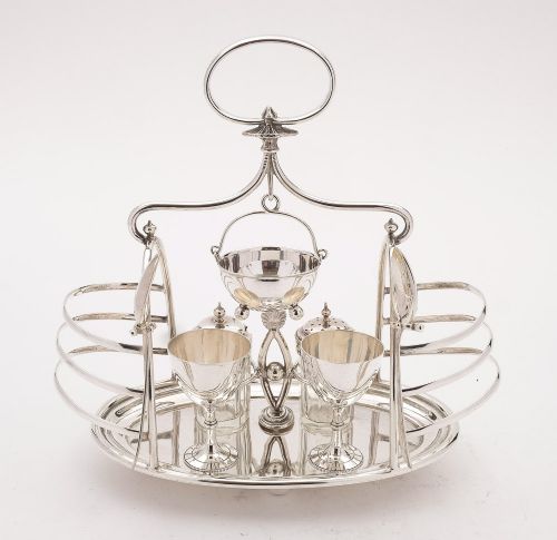 Gorgeous Edwardian Silver Plated Breakfast Cruet, Circa 1905