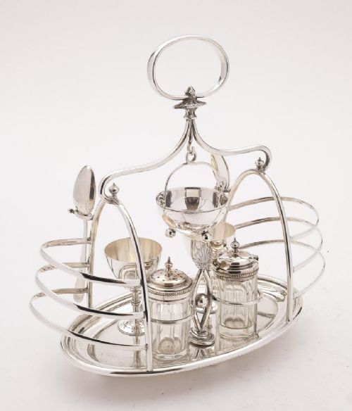 fig 1. Gorgeous Edwardian Silver Plated Breakfast Cruet, Circa 1905
