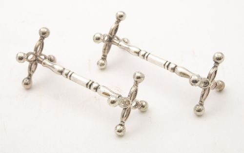 Good  Pair of Silver Victorian Knife Rests, London 1884