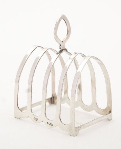 Nice Art Deco Silver Toast Rack, Birmingham 1935