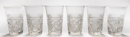 Lovely Set of 6 Edwardian Cut Glass Tumblers, Circa 1905