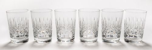 Nice Set of 6 Cut Glass Tumblers - Circa 1930