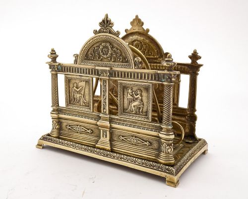 Fabulous Victorian Brass Letter Rack - Circa 1890
