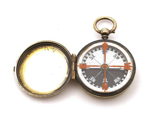 A Nice Edwardian Brass Pocket  Compass  - Circa 1905