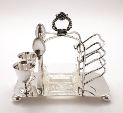 fig 1. Gorgeous Edwardian Silver Plated Breakfast Cruet - Circa 1905