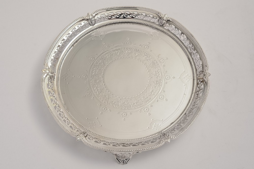 Edwardian Pierced & Embossed Salver