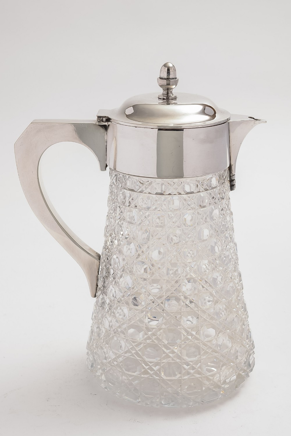 Fabulous Victorian Mappin & Webb Silver Plated & Hobnail Cut Glass Water Jug with Interior Cooler