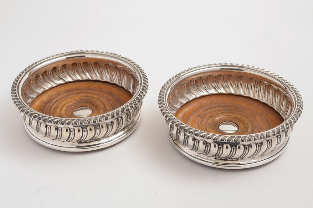 Pair of Sheffield Silver plated Coasters