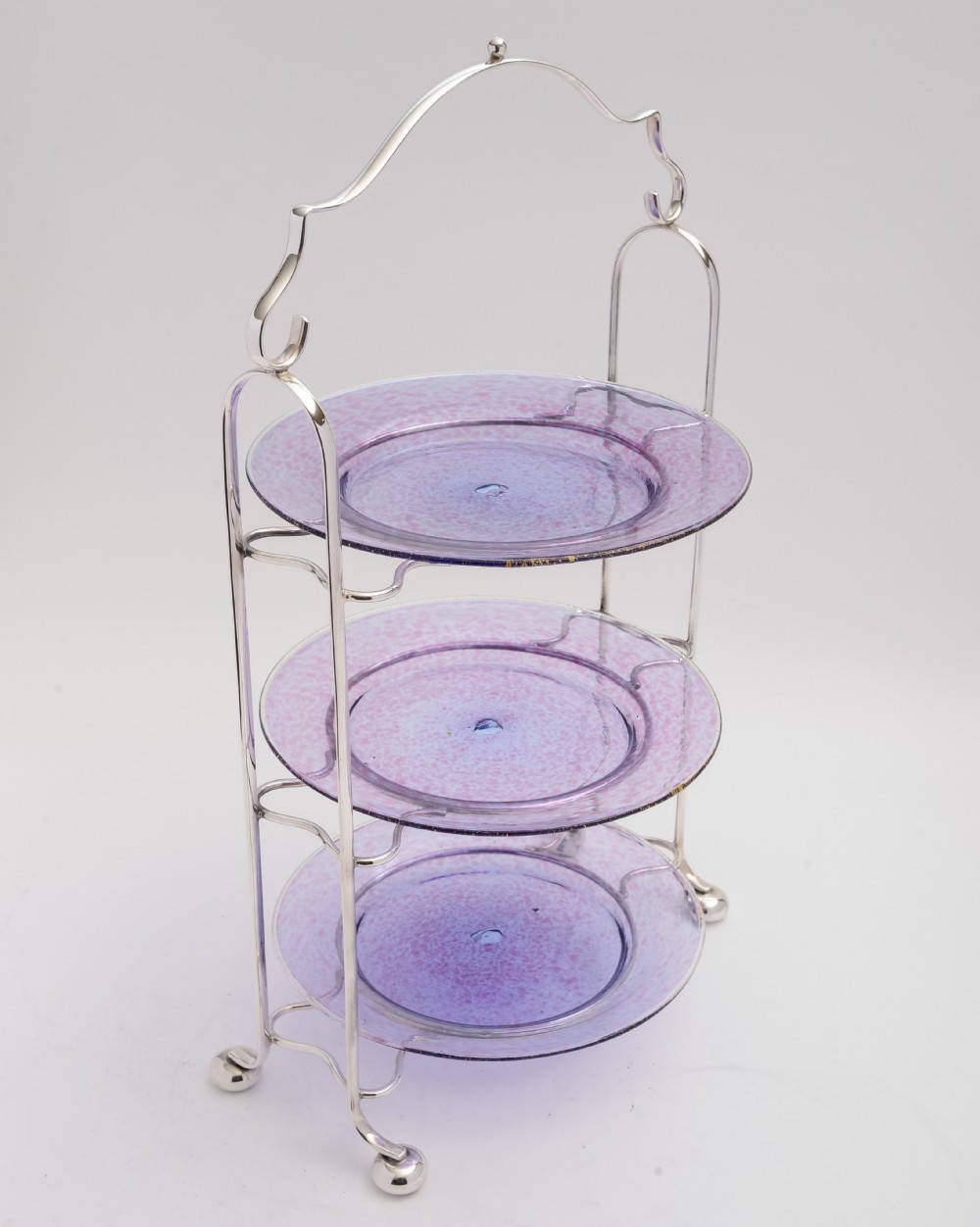 Fabulous 1920's three tier silver plated cake stand.