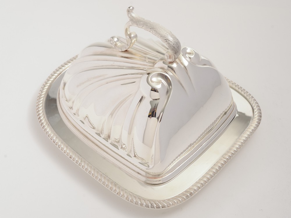 Silver plated cheese dish