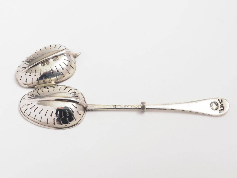 Silver Teaette Patented Tea Infuser, Hallmarked London 1893
